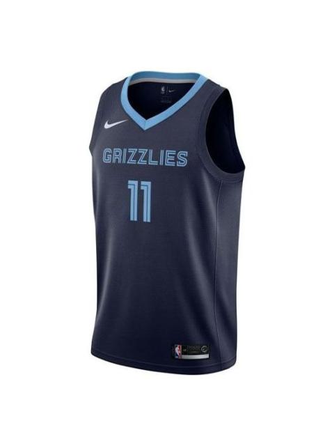 Nike NBA Casual Sports Basketball Vest SW Fan Edition Memphis Gray Memphis Grizzlies 11 Navy Blue AA