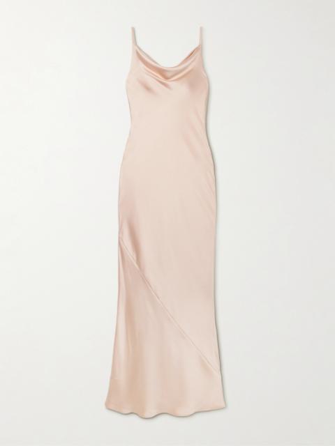 Maria Draped Satin Maxi Dress