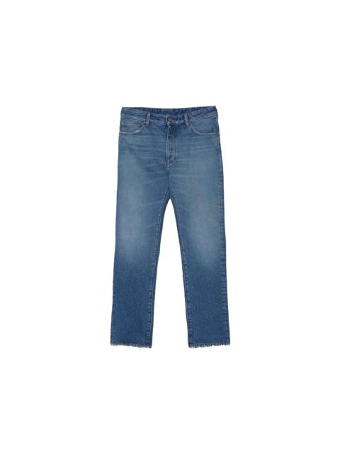 Palm Angels Bandana Straight Fit Jeans Blue