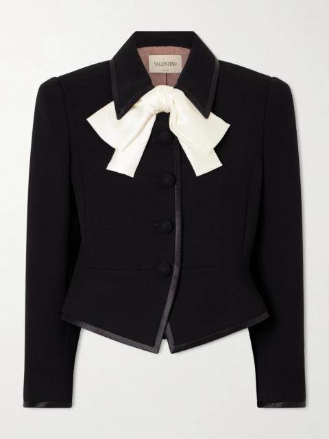 Bow-embellished Wool Jacket