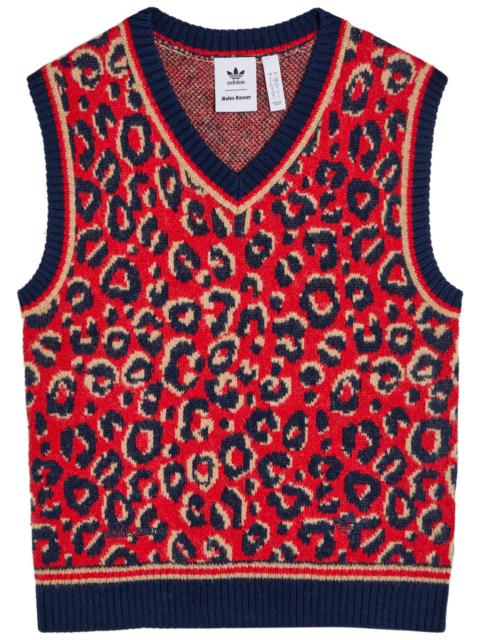 Adidas X Wales Bonner X Wales Bonner Leopard-intarsia Knit Vest