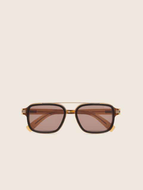 TRANSPARENT BROWN ACETATE SUNGLASSES