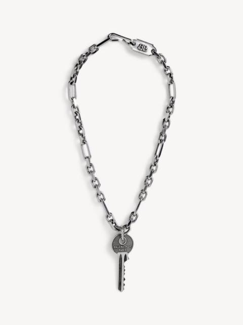 Men's Neverlost Thin Necklace in Antique Silver