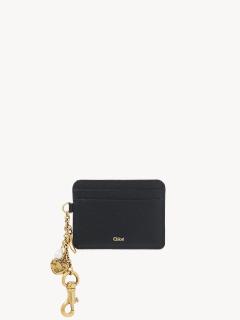 CHLOÉ CHARMS CARD HOLDER IN GRAINED LEATHER