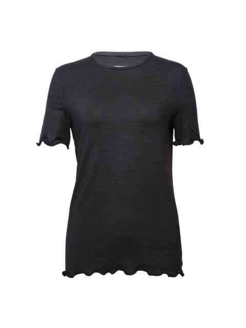 Embroidered Stretch Silk Linen Top