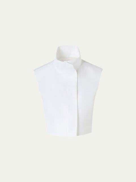 Hester Short Stand-Collar Cotton Gilet