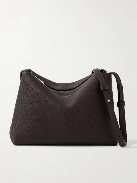 Lina medium textured-leather shoulder bag