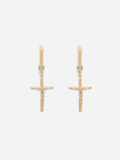 Stud earrings with “DNA” crosses