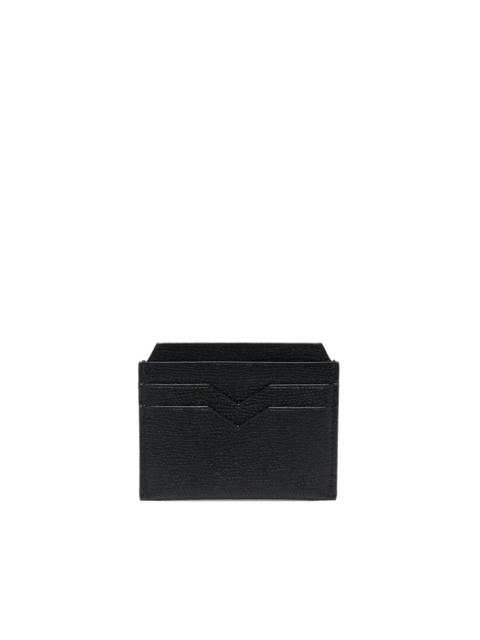 V-shape detail leather cardholder