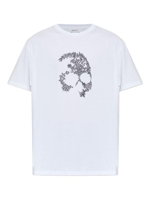skull-print T-shirt