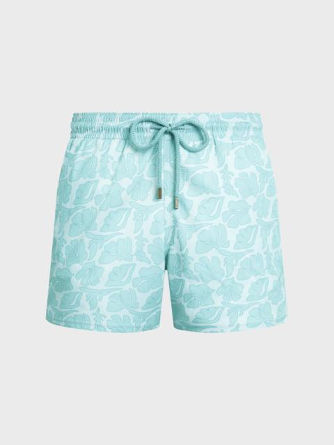 MEN STRETCH SHORT SWIM SHORTS SEASHELLS