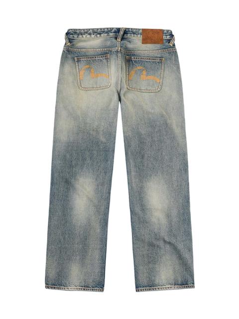 Distressed Seagull Print Regular Fit Denim Jeans
