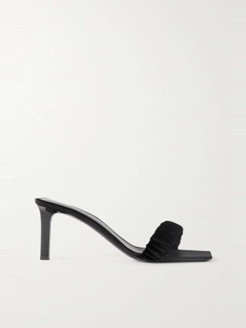 Pam velvet and satin mules