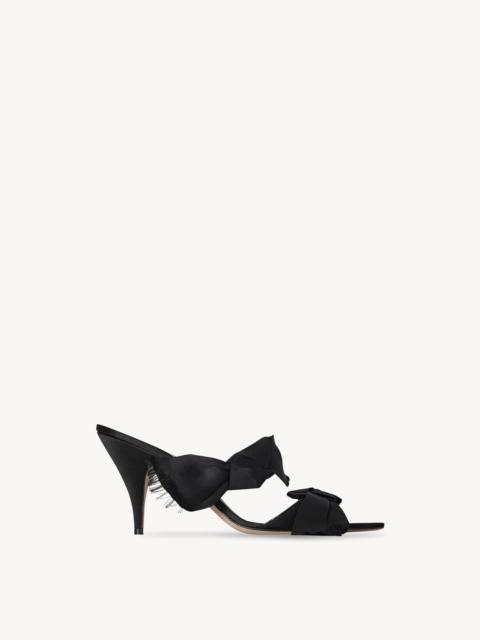 Vika Knot Heeled Sandal in Satin