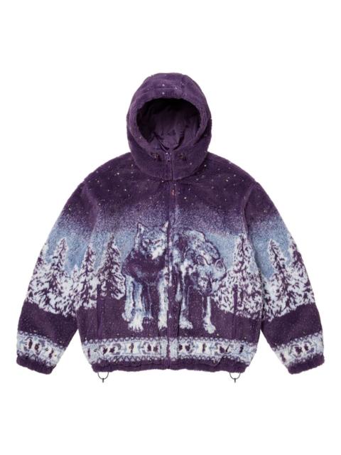 reversible hooded fleece jacket