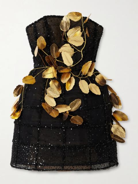 Embellished Tulle Mini Dress