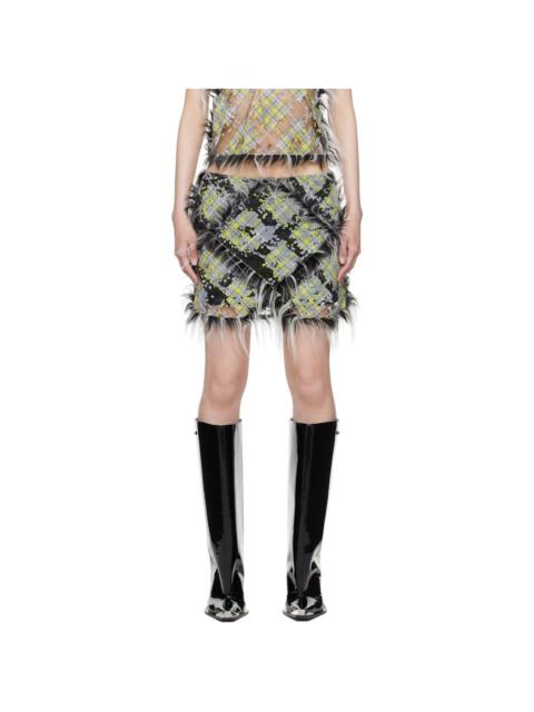 Black & Green O-Begy Miniskirt