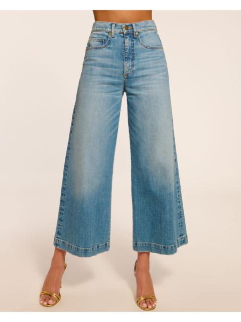 Tyra 5-Pocket Cropped Wide Leg Jean