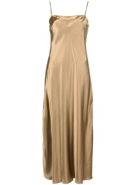 satin slip midi dress