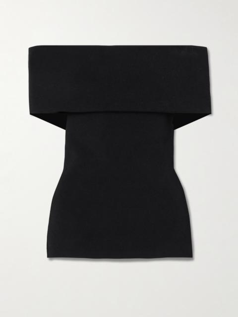 Off-the-shoulder Jersey Top