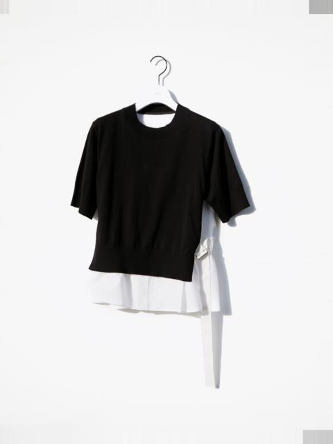 Poplin x Cotton Knit Pullover