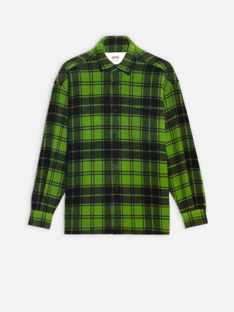 Checked Overshirt With Ami Paris Print