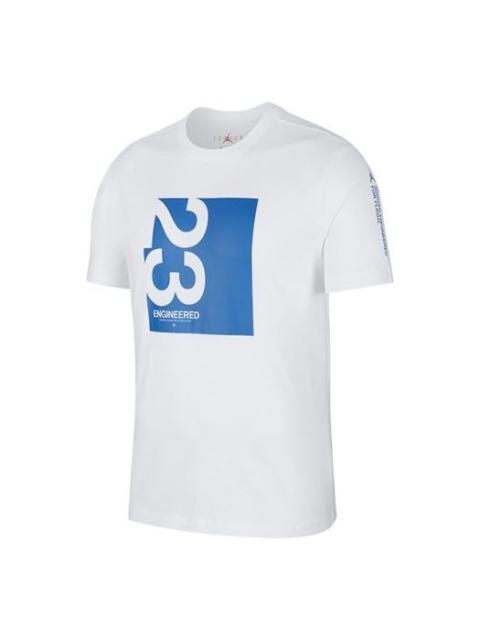 Air Jordan 23 Engineered Sports Round Neck Short Sleeve White Blue AT8818-101