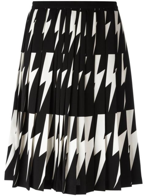 lightning bolt pleated skirt