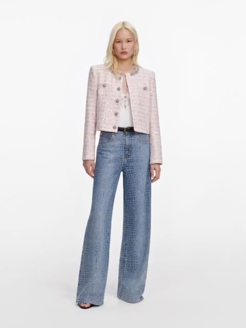 Pink Sequin Boucle Jacket