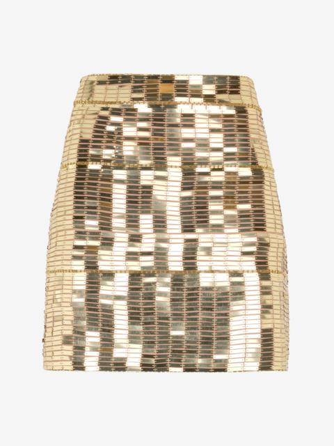 Miniskirt With Gold Appliqués