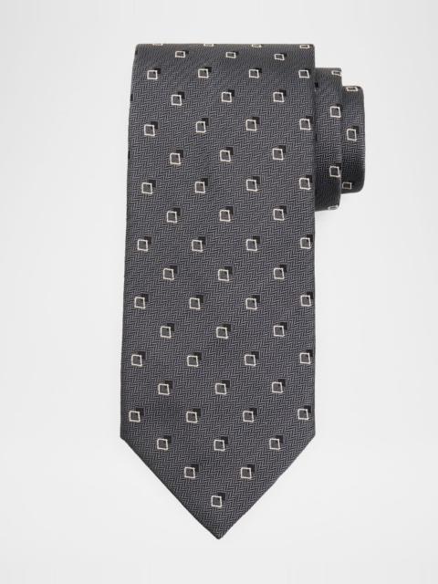 Men & apos;s Geometric-Print Silk Tie