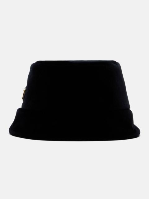 Cotton velvet bucket hat
