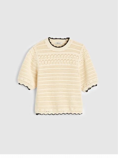 Textured Sweater Tee in 100% Cotton
