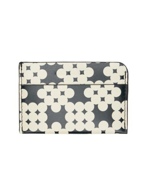 Black & Off-White Calfskin Card Holder
