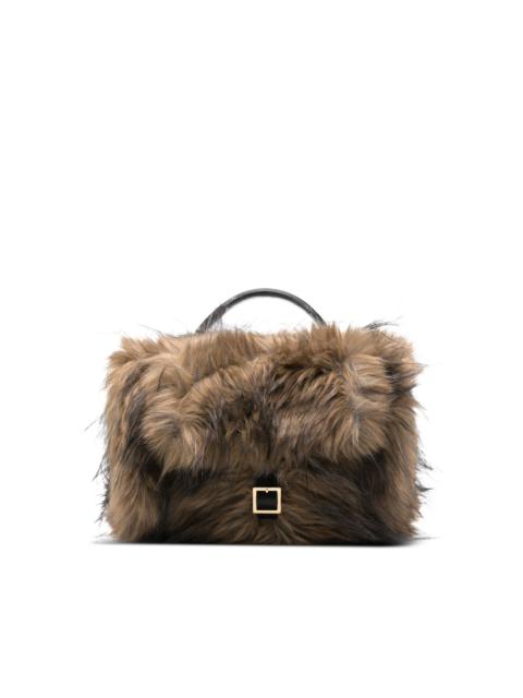 faux fur tote bag