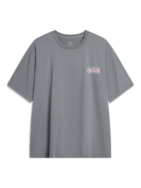 Li-Ning Way Of Wade Graphic T-shirt 'Grey Pink' AHSU363-1