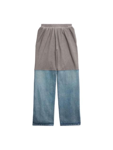 Balenciaga Patched Sweatpant 'Grey Indigo' 745264TNW014012
