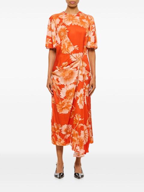 pinched-detailing dress