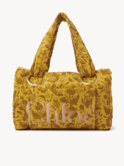 LARGE CHLOÉ PLAGE TOTE BAG IN JACQUARD TERRY