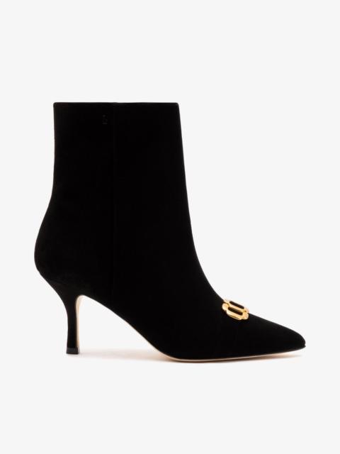 Mini Kate Boot In Black Suede and Daisy Accent