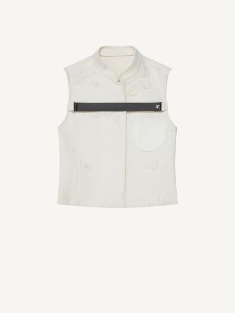 BLOUSON DISTRESSED STRAP RACER