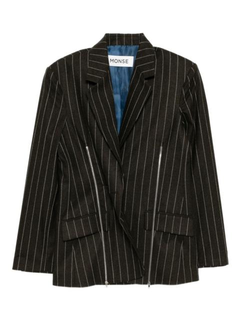 deconstructed lapel blazer