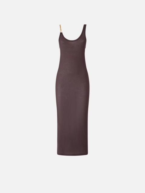 SLIM-FIT MIDI DRESS WITH JEWEL STRAP