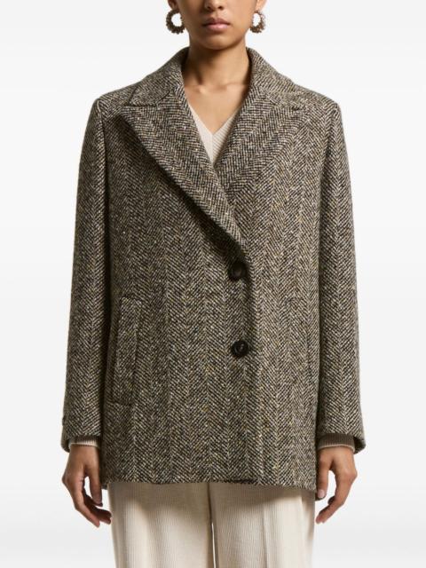 herringbone tweed coat
