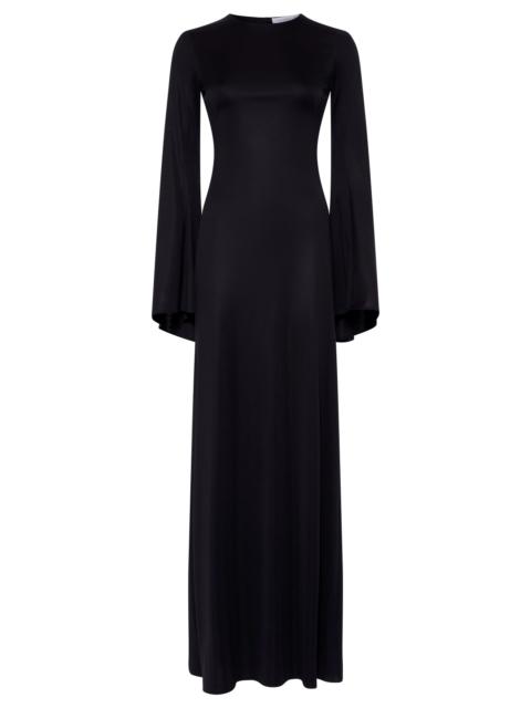 Imara Maxi Dress in Black Silk Jersey