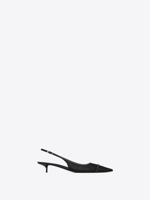 oxalis slingback pumps in mesh