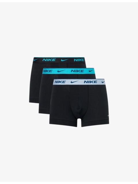 Everyday Branded Pack Of Three Stretch-Cotton Trunks Shorty