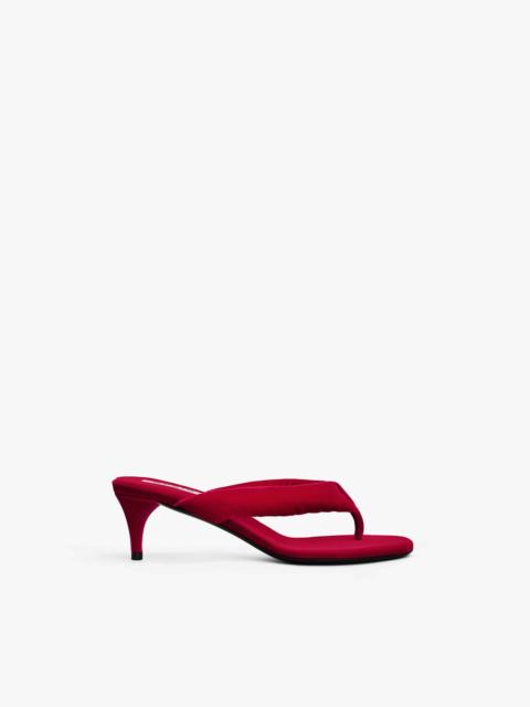 HEEL THONG MULES IN VELVET