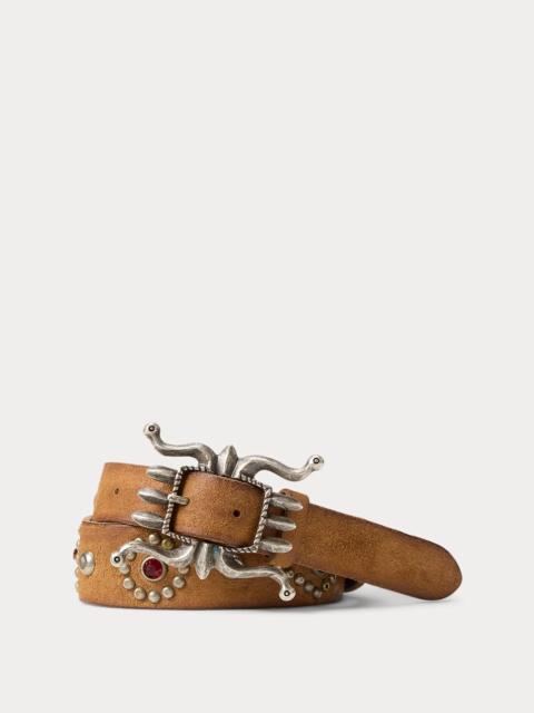 Studded Roughout Suede Belt