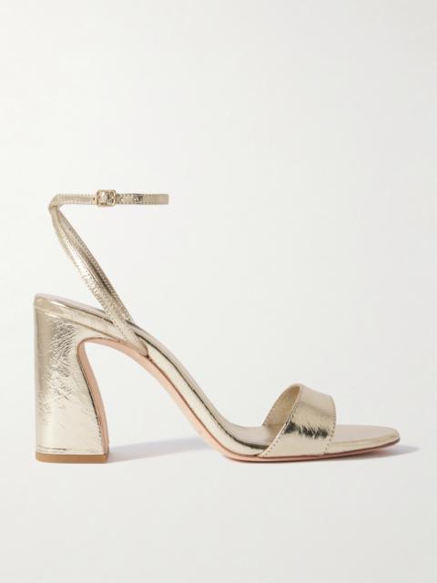 Malia Metallic Crinkled-leather Sandals